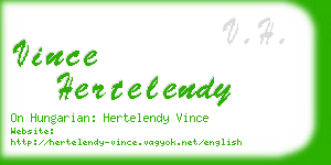 vince hertelendy business card